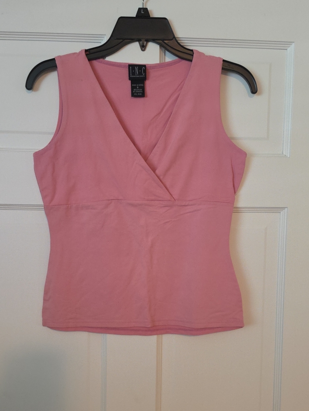 INC International Concepts Light Pink Sleeveless Surplice Tank Top